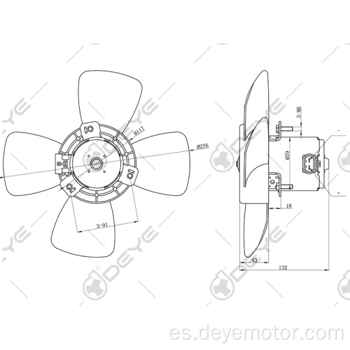 Ventilador de enfriamiento del radiador automático para Holdenbarina Hatchback Opel